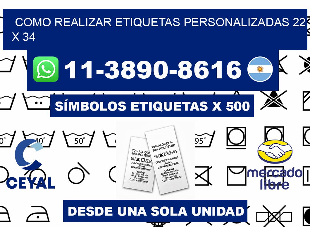 como realizar etiquetas personalizadas 22 x 34