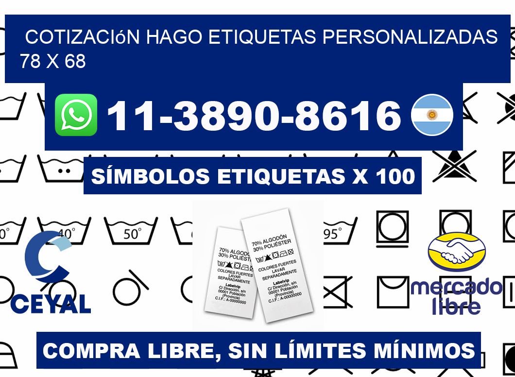 cotización hago etiquetas personalizadas 78 x 68