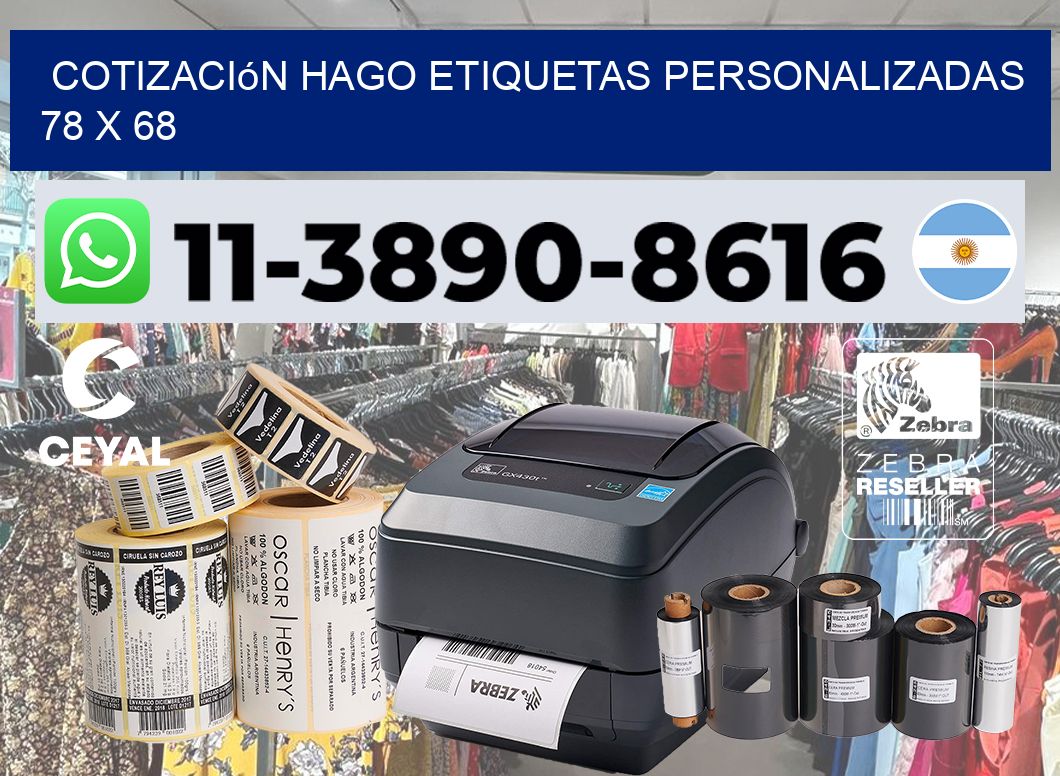 cotización hago etiquetas personalizadas 78 x 68