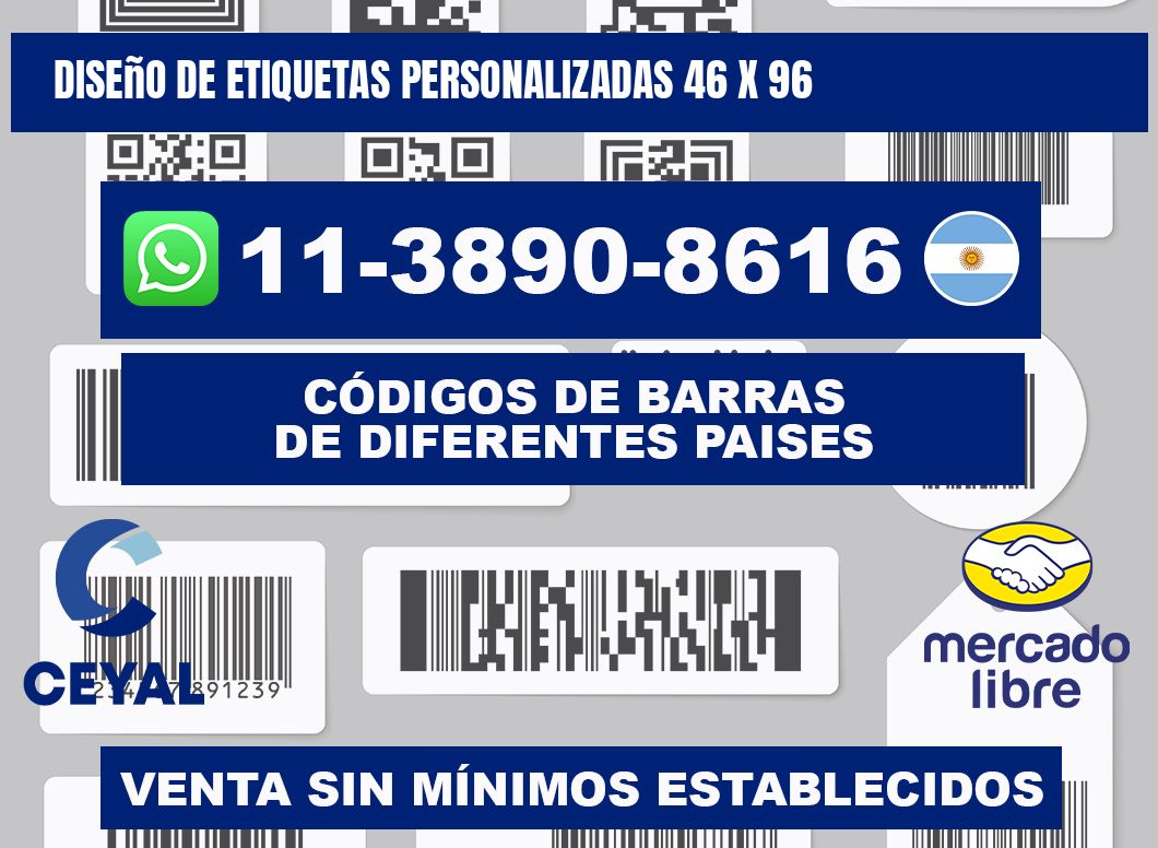 diseño de etiquetas personalizadas 46 x 96