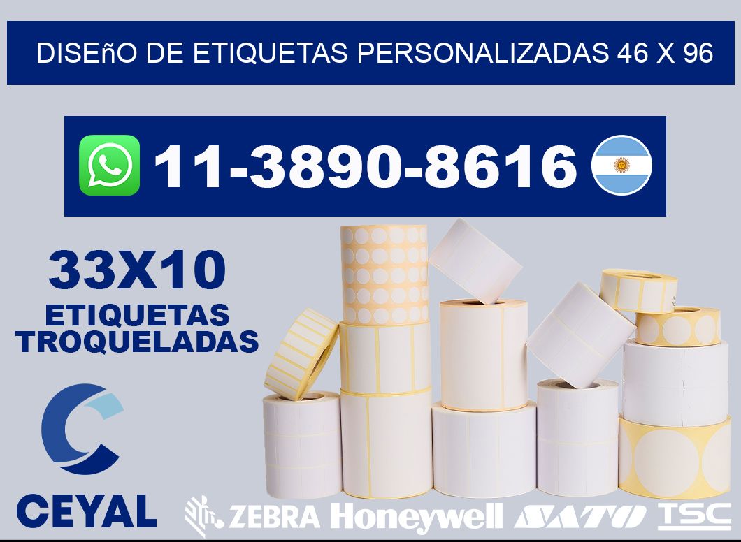 diseño de etiquetas personalizadas 46 x 96
