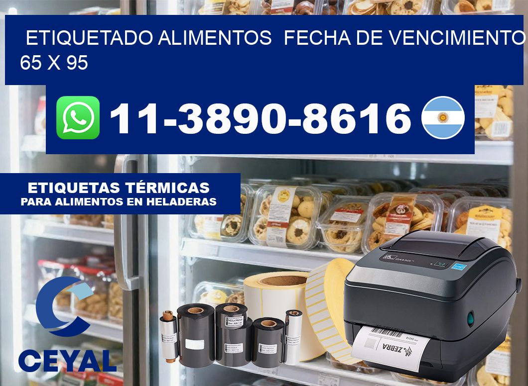 etiquetado alimentos  Fecha de vencimiento 65 x 95