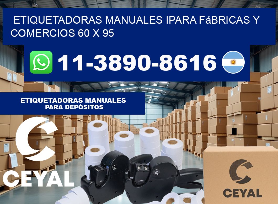 etiquetadoras manuales ipara fábricas y comercios 60 x 95
