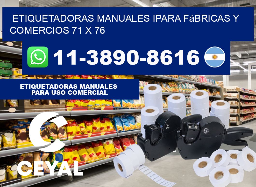 etiquetadoras manuales ipara fábricas y comercios 71 x 76