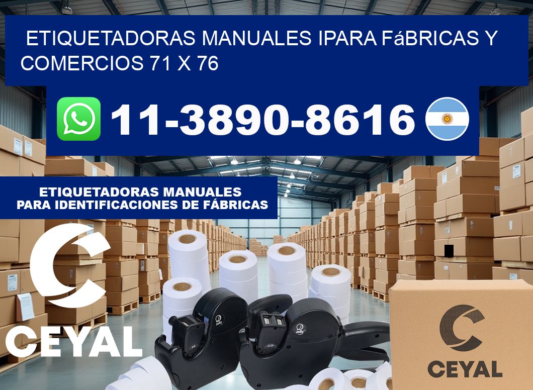 etiquetadoras manuales ipara fábricas y comercios 71 x 76
