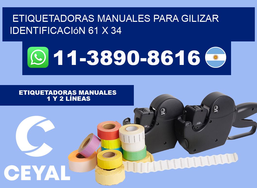 etiquetadoras manuales para gilizar identificación 61 x 34
