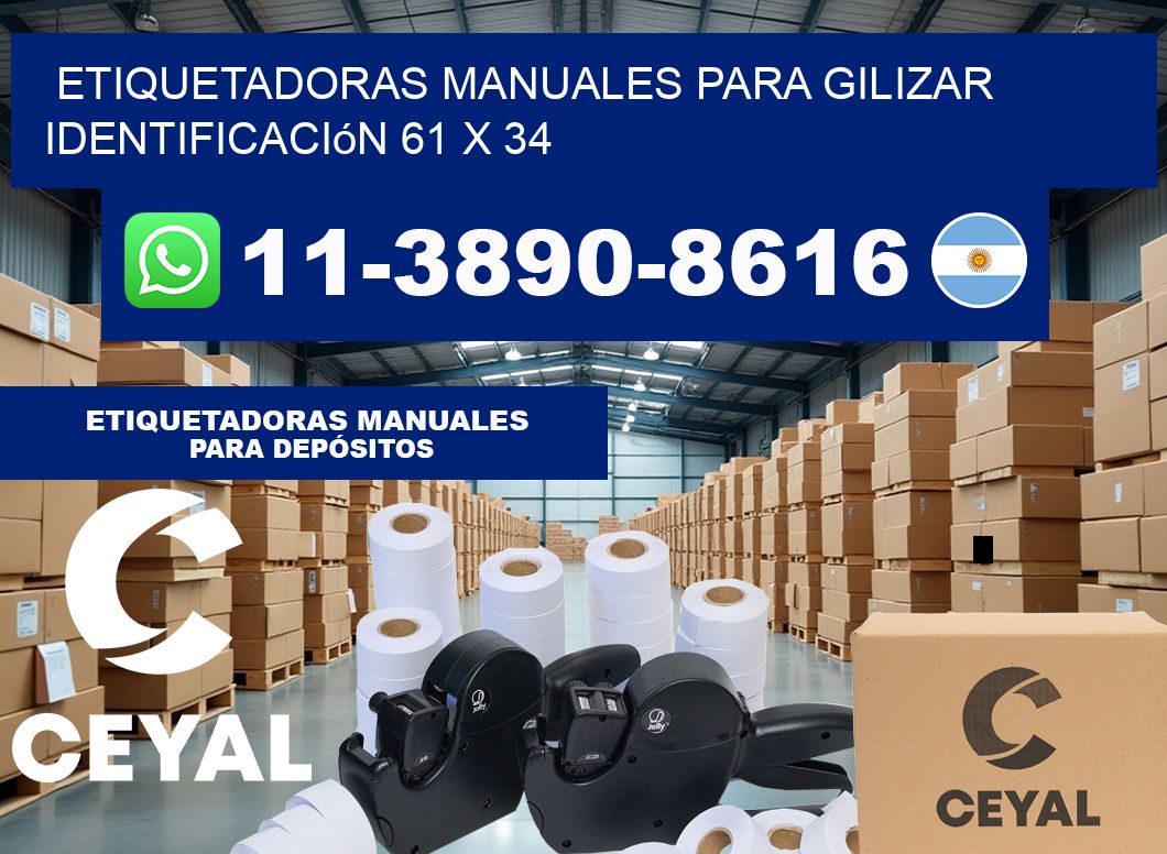 etiquetadoras manuales para gilizar identificación 61 x 34