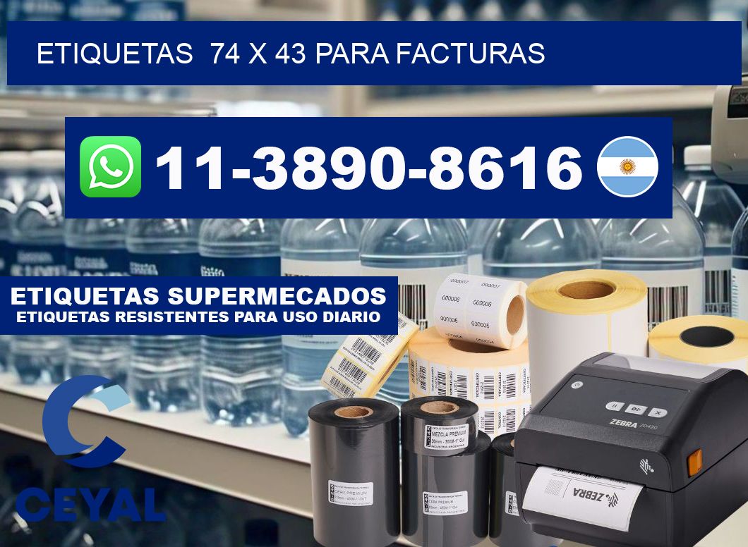 etiquetas 74 x 43 para Facturas
