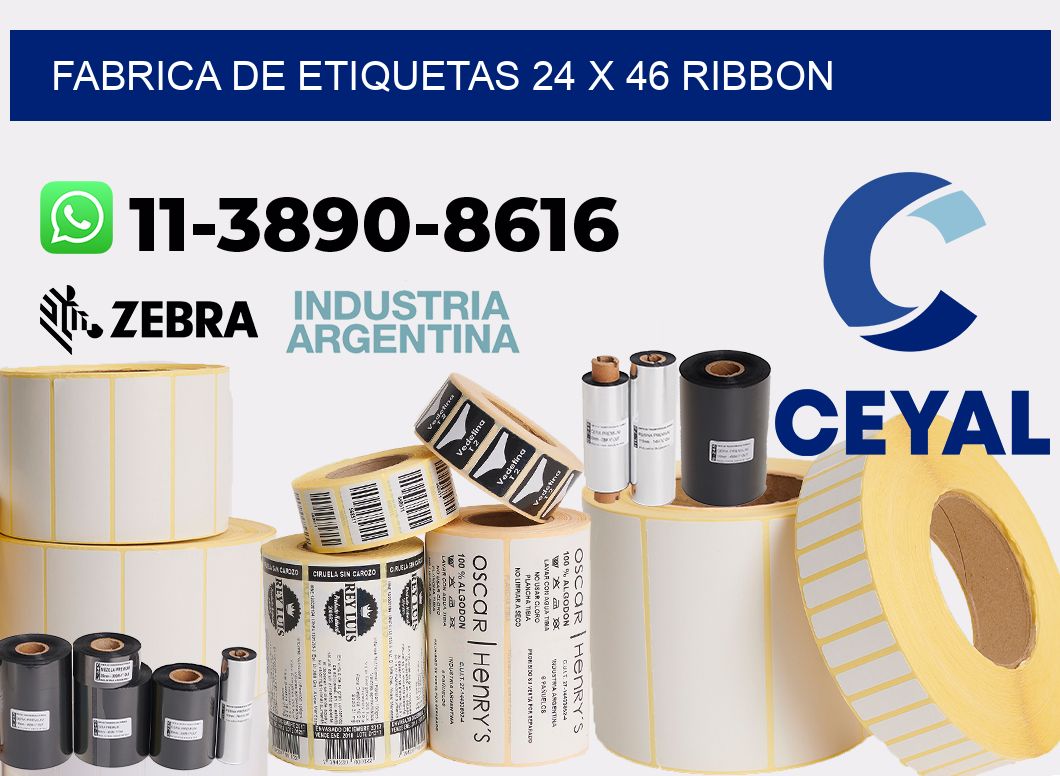fabrica de etiquetas 24 x 46 ribbon