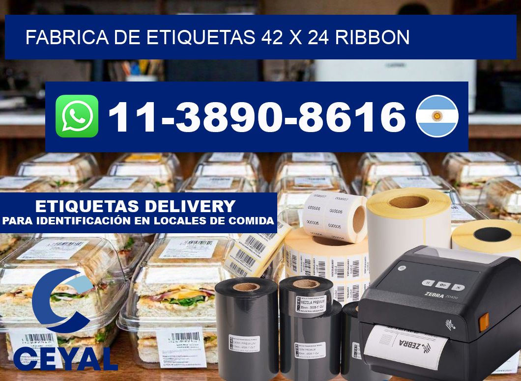 fabrica de etiquetas 42 x 24 ribbon