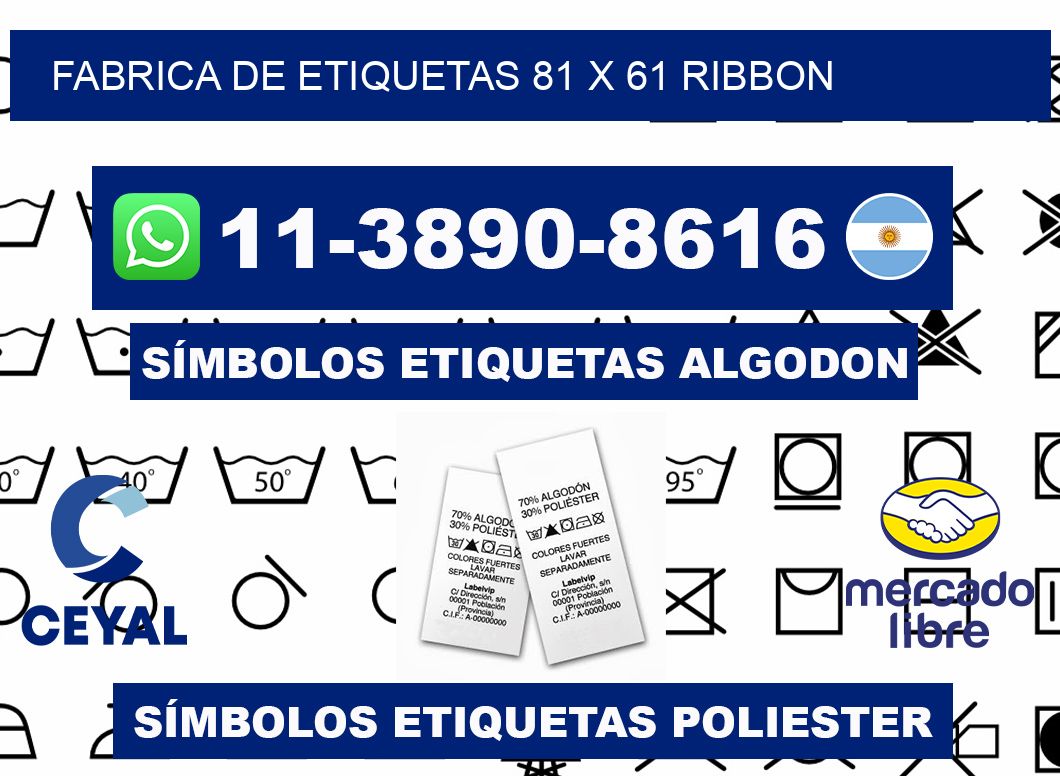fabrica de etiquetas 81 x 61 ribbon