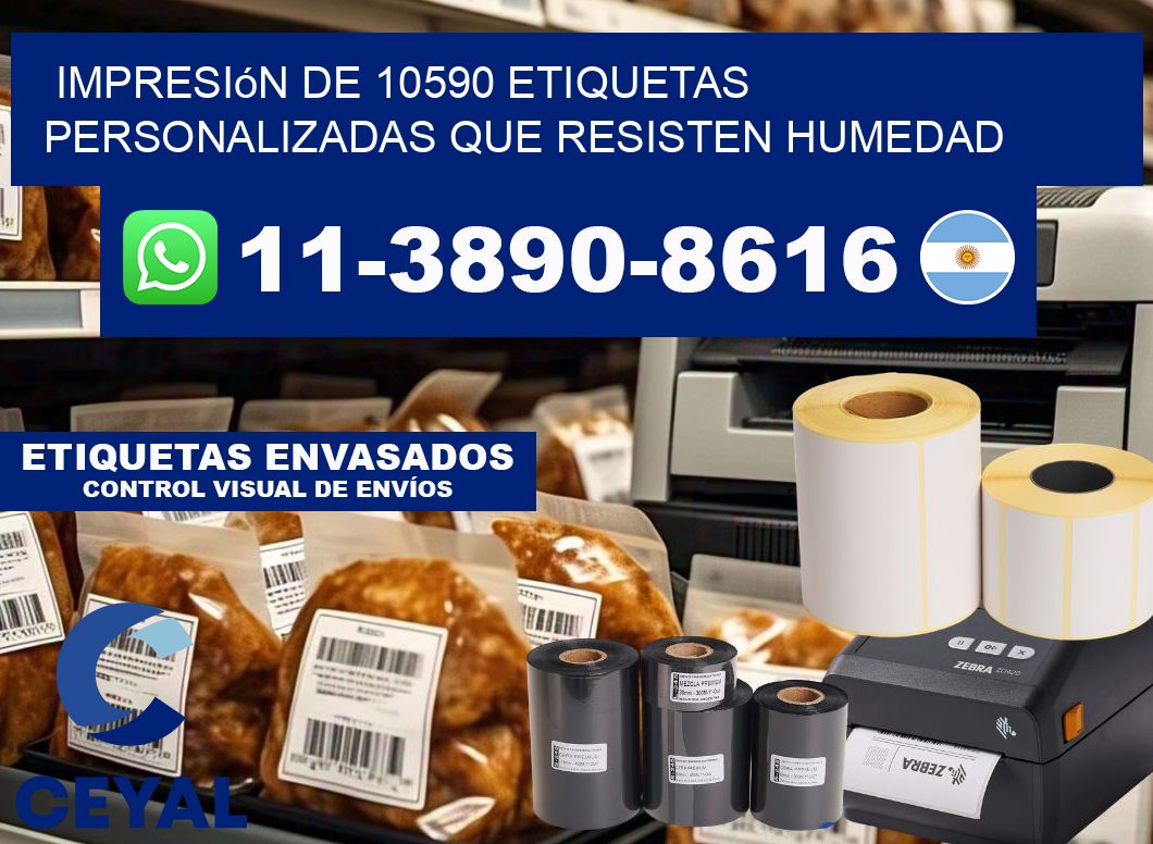 impresión de 10590 etiquetas personalizadas que resisten humedad