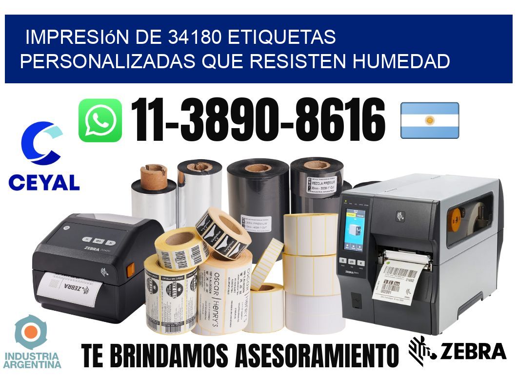 impresión de 34180 etiquetas personalizadas que resisten humedad