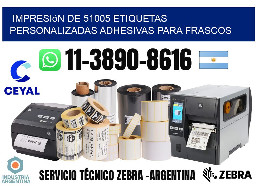 impresión de 51005 etiquetas personalizadas adhesivas para frascos