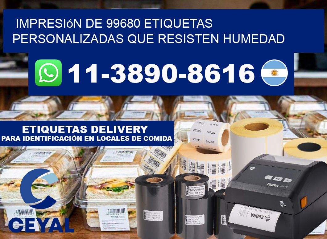 impresión de 99680 etiquetas personalizadas que resisten humedad