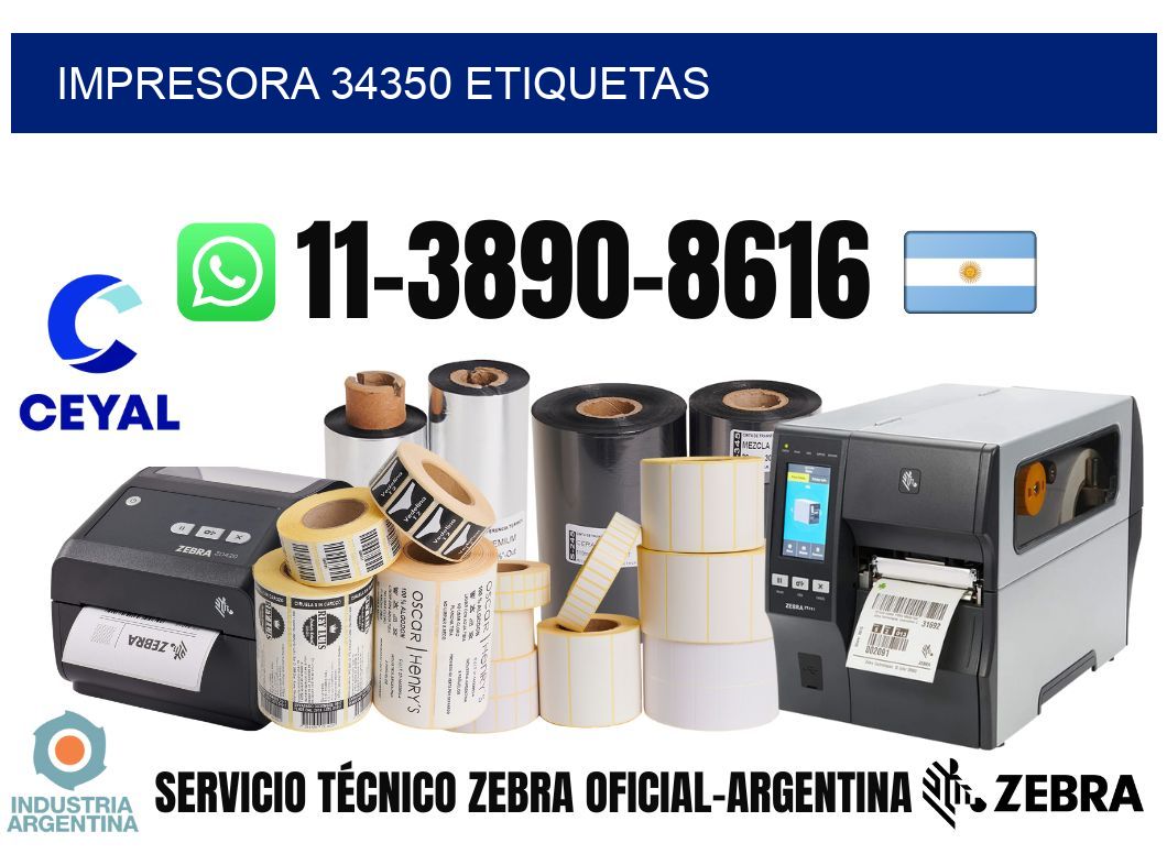 impresora 34350 etiquetas