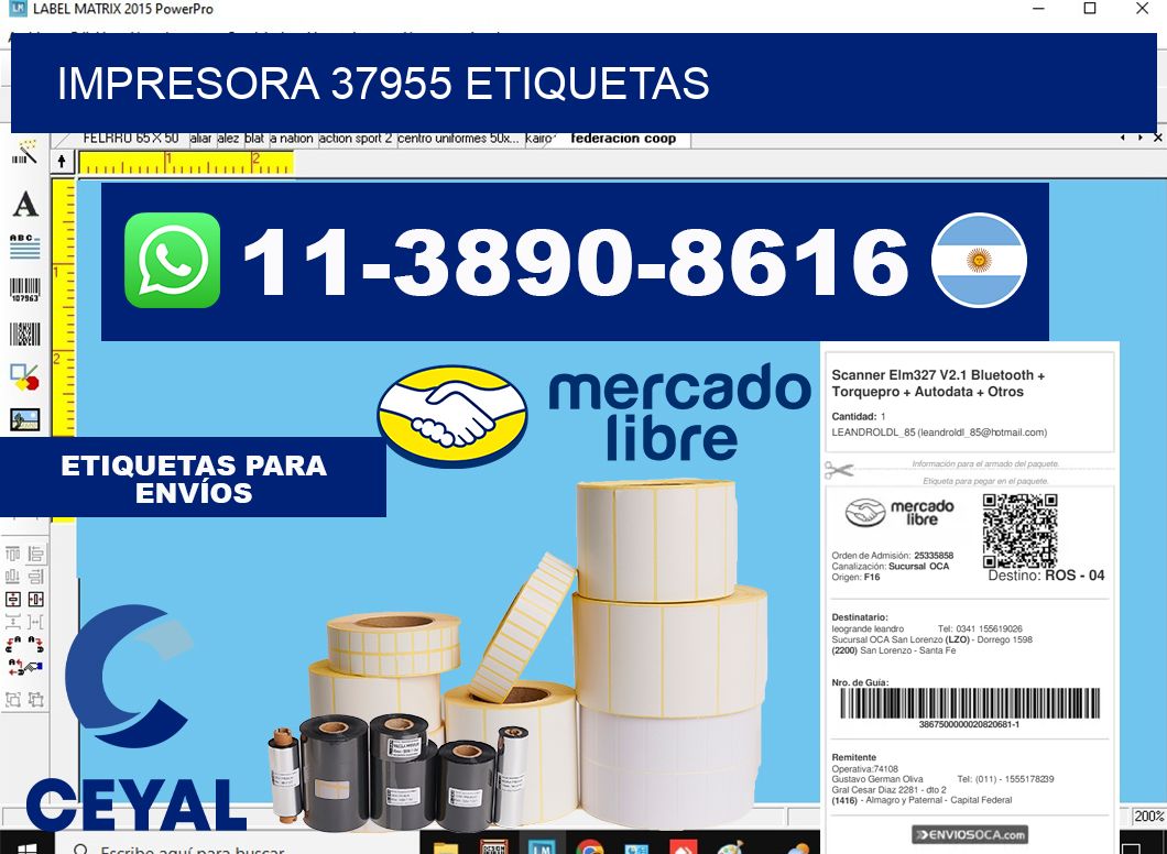 impresora 37955 etiquetas