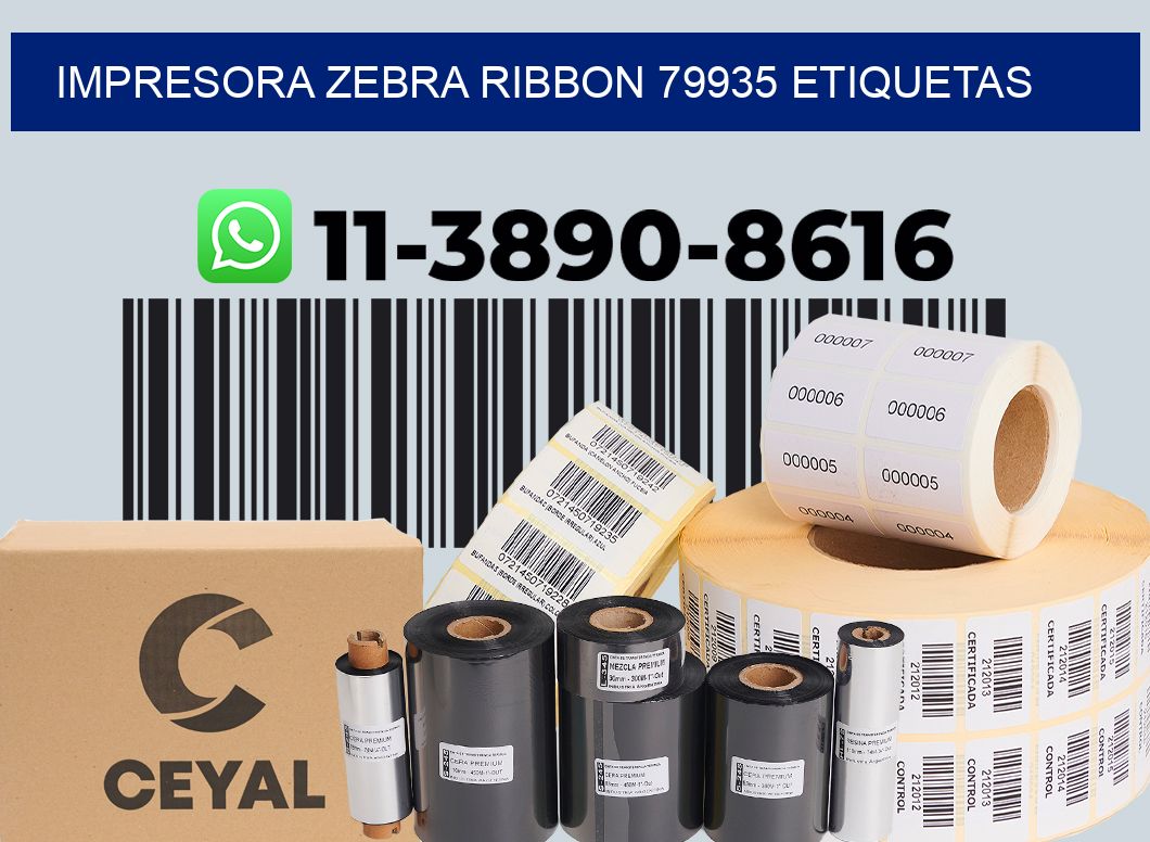 impresora zebra ribbon 79935 etiquetas