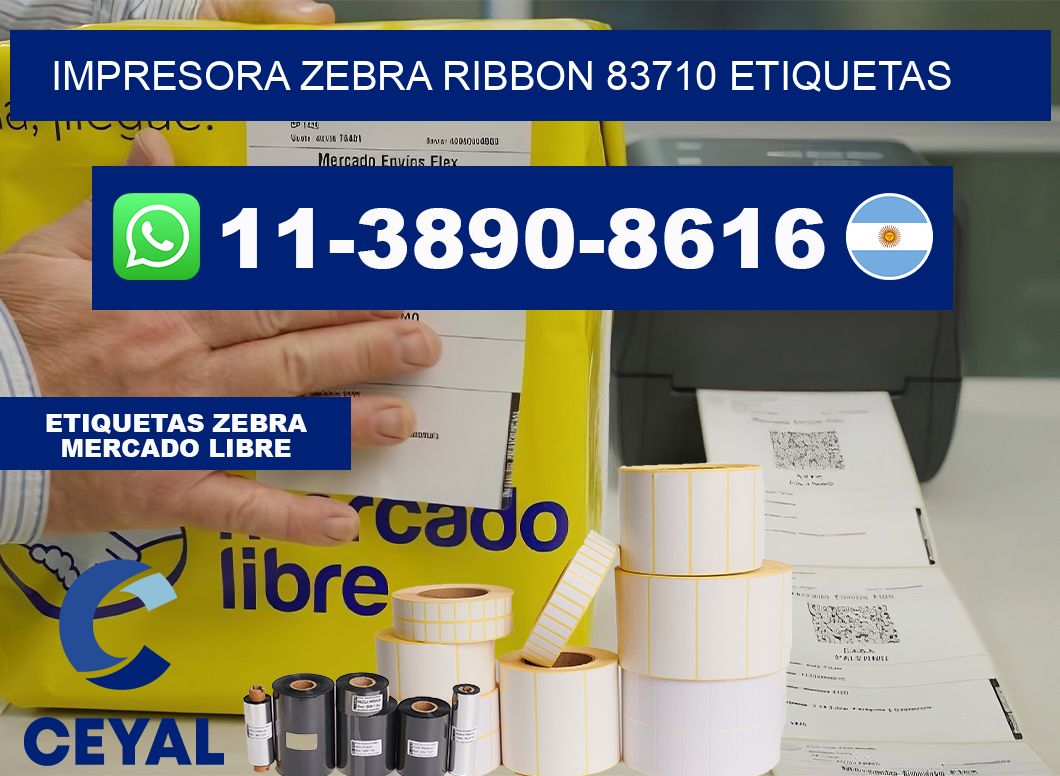 impresora zebra ribbon 83710 etiquetas