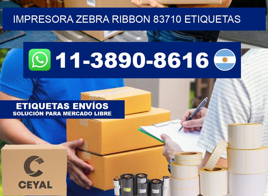 impresora zebra ribbon 83710 etiquetas