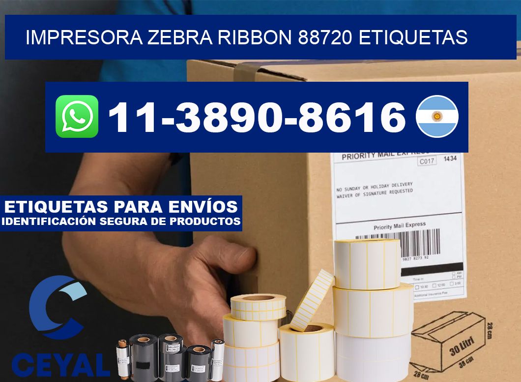 impresora zebra ribbon 88720 etiquetas