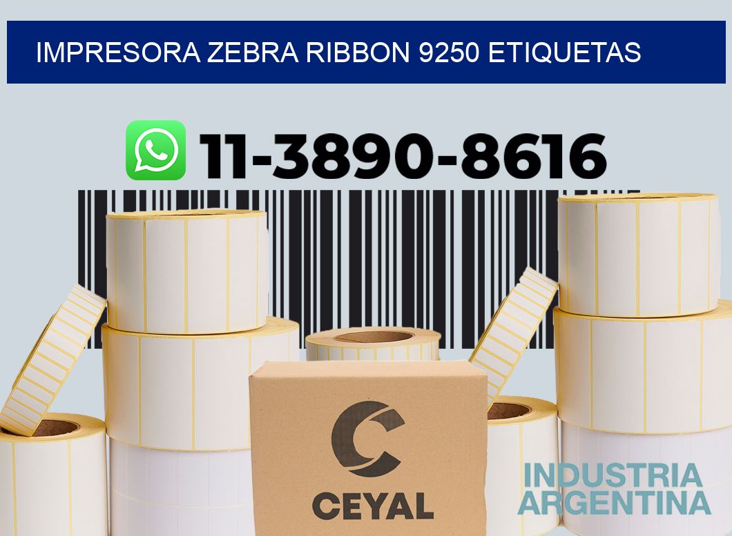impresora zebra ribbon 9250 etiquetas