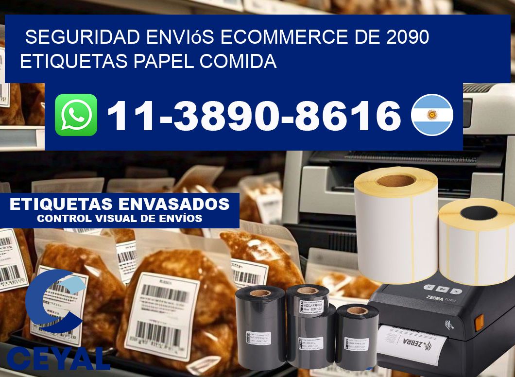 seguridad enviós ecommerce de 2090 etiquetas papel comida