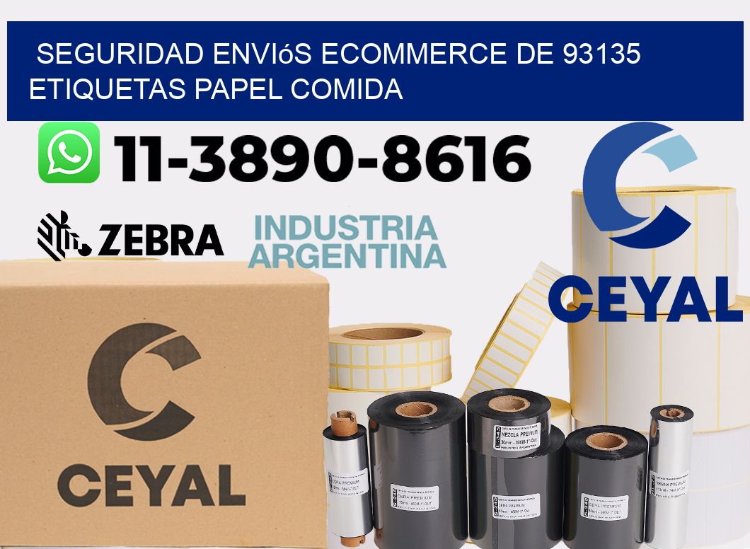 seguridad enviós ecommerce de 93135 etiquetas papel comida