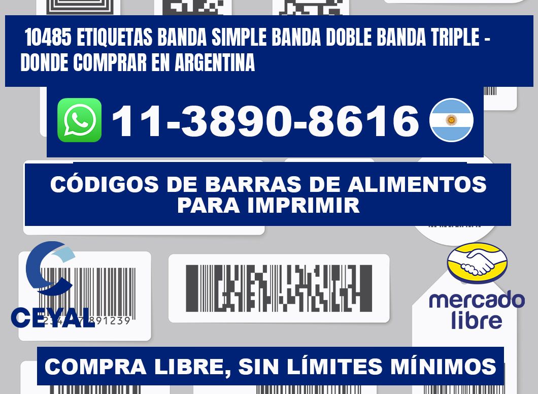 10485 etiquetas banda simple banda doble banda triple - Donde Comprar en Argentina