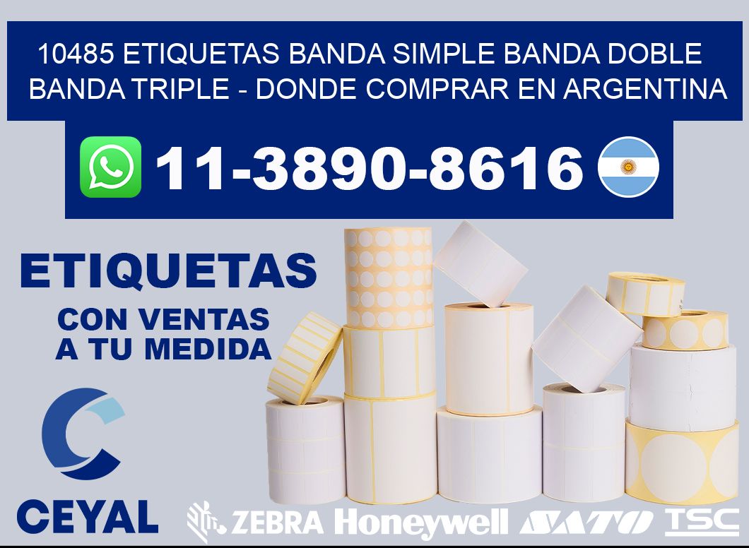 10485 etiquetas banda simple banda doble banda triple - Donde Comprar en Argentina