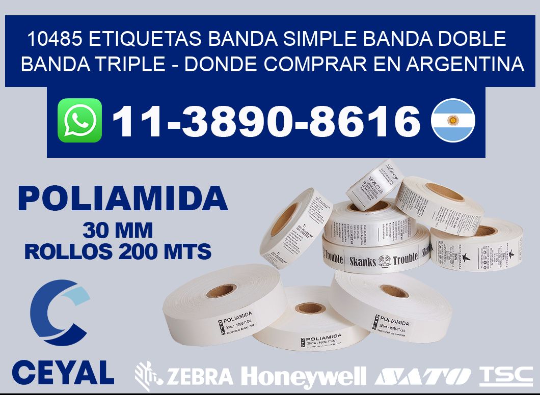 10485 etiquetas banda simple banda doble banda triple - Donde Comprar en Argentina
