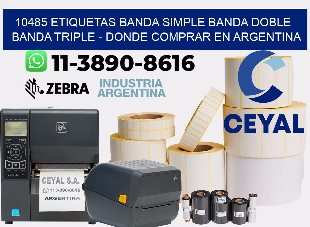 10485 etiquetas banda simple banda doble banda triple - Donde Comprar en Argentina