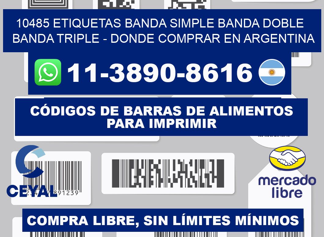 10485 etiquetas banda simple banda doble banda triple - Donde Comprar en Argentina