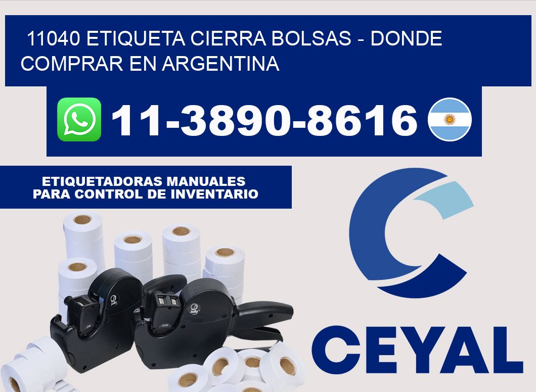 11040 etiqueta Cierra Bolsas - Donde Comprar en Argentina