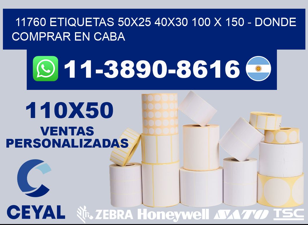 11760 etiquetas 50x25 40x30 100 x 150 - Donde Comprar en Caba