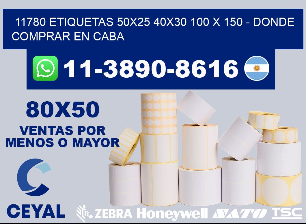 11780 etiquetas 50x25 40x30 100 x 150 - Donde Comprar en Caba