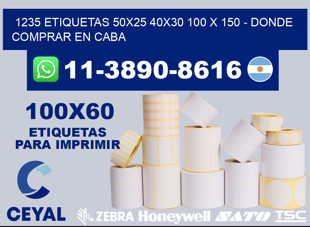 1235 etiquetas 50x25 40x30 100 x 150 - Donde Comprar en Caba