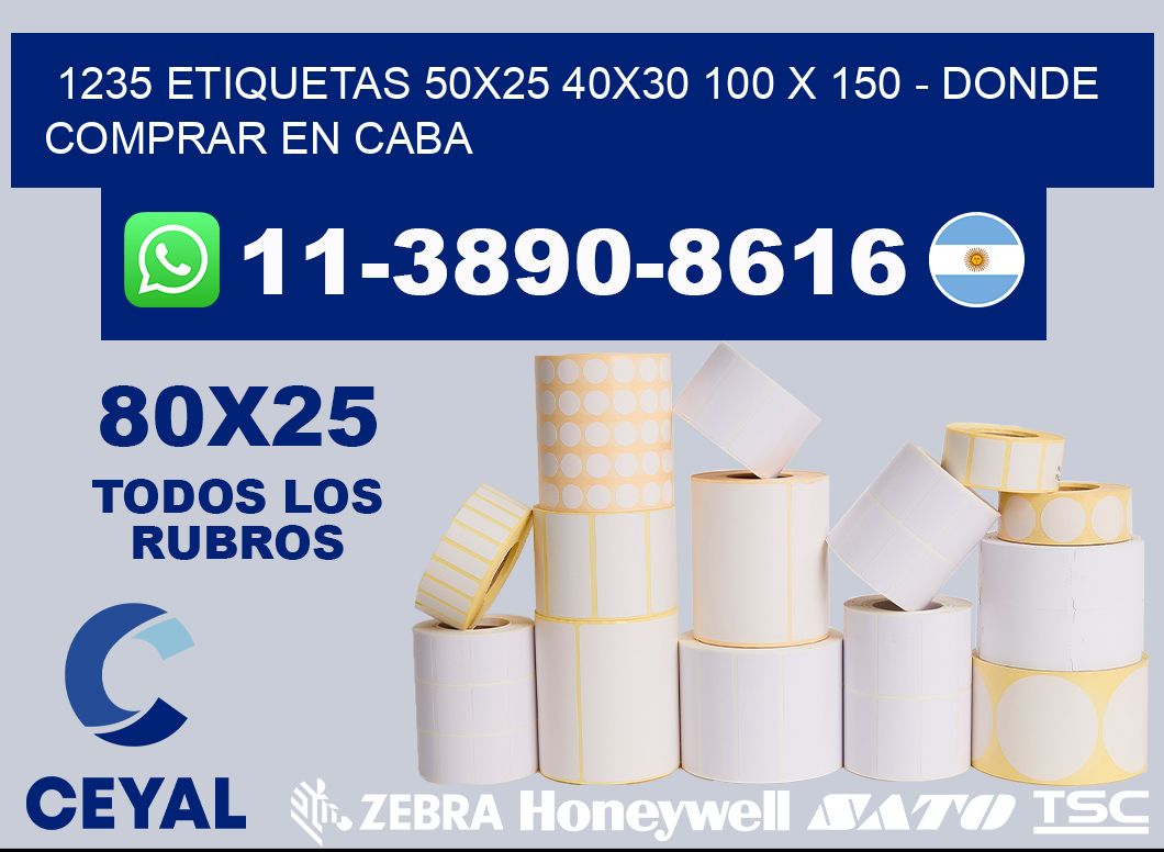 1235 etiquetas 50x25 40x30 100 x 150 - Donde Comprar en Caba