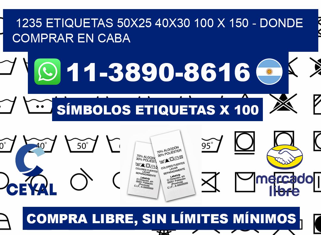1235 etiquetas 50x25 40x30 100 x 150 - Donde Comprar en Caba