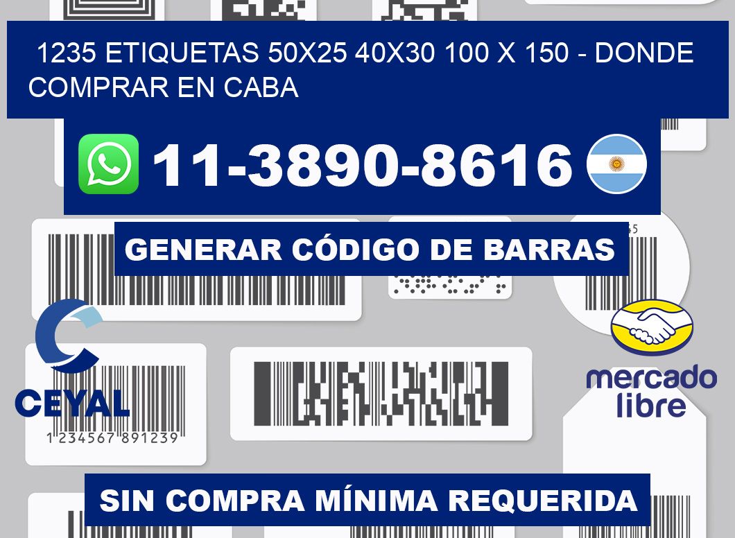 1235 etiquetas 50x25 40x30 100 x 150 - Donde Comprar en Caba
