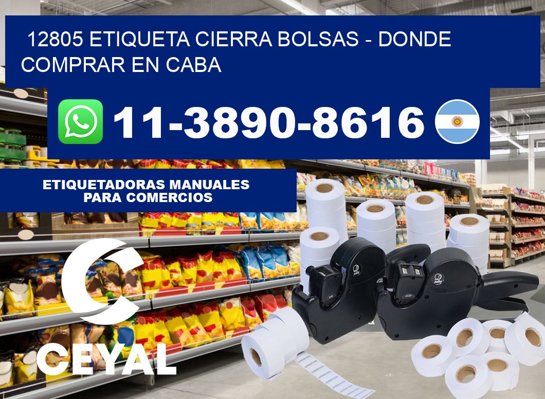 12805 etiqueta Cierra Bolsas - Donde Comprar en Caba