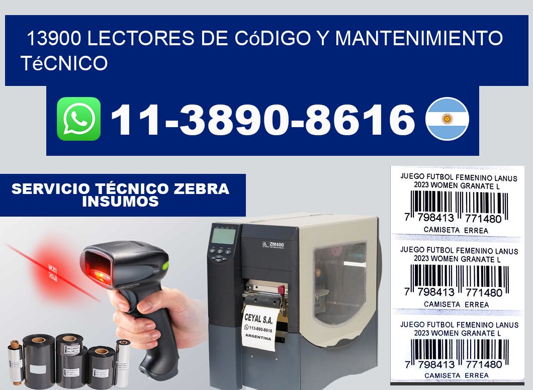 13900 Lectores de Código y Mantenimiento Técnico