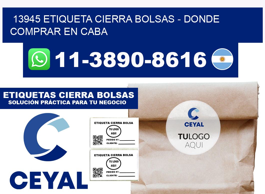 13945 etiqueta Cierra Bolsas - Donde Comprar en Caba