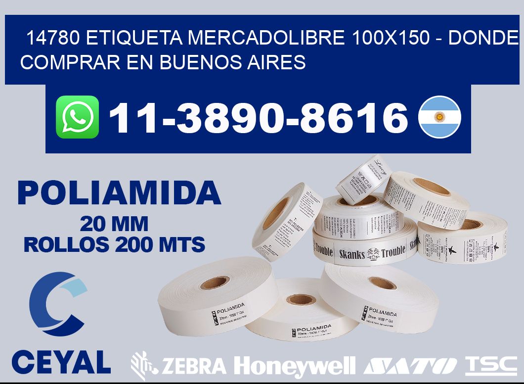 14780 etiqueta MercadoLibre 100x150 - Donde Comprar en Buenos Aires