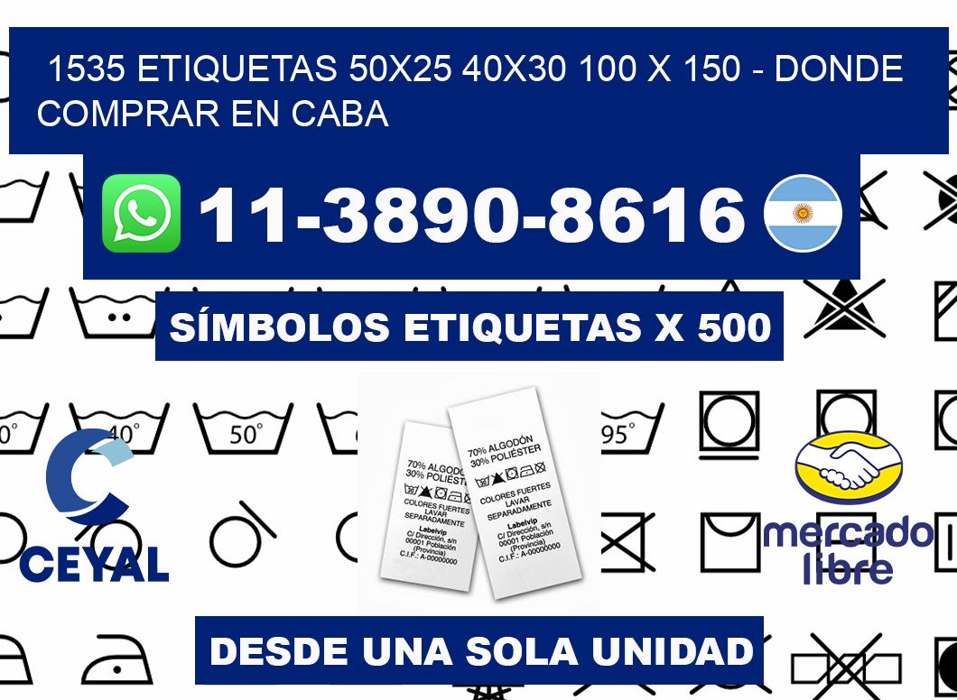 1535 etiquetas 50x25 40x30 100 x 150 - Donde Comprar en Caba