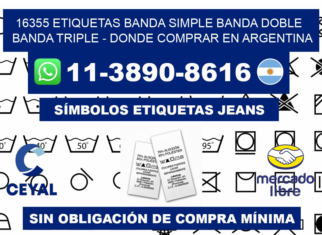 16355 etiquetas banda simple banda doble banda triple - Donde Comprar en Argentina