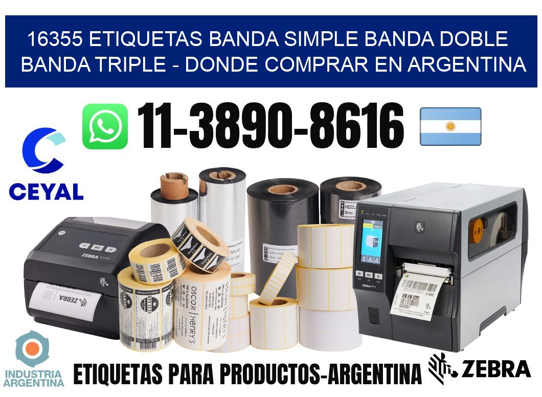 16355 etiquetas banda simple banda doble banda triple - Donde Comprar en Argentina