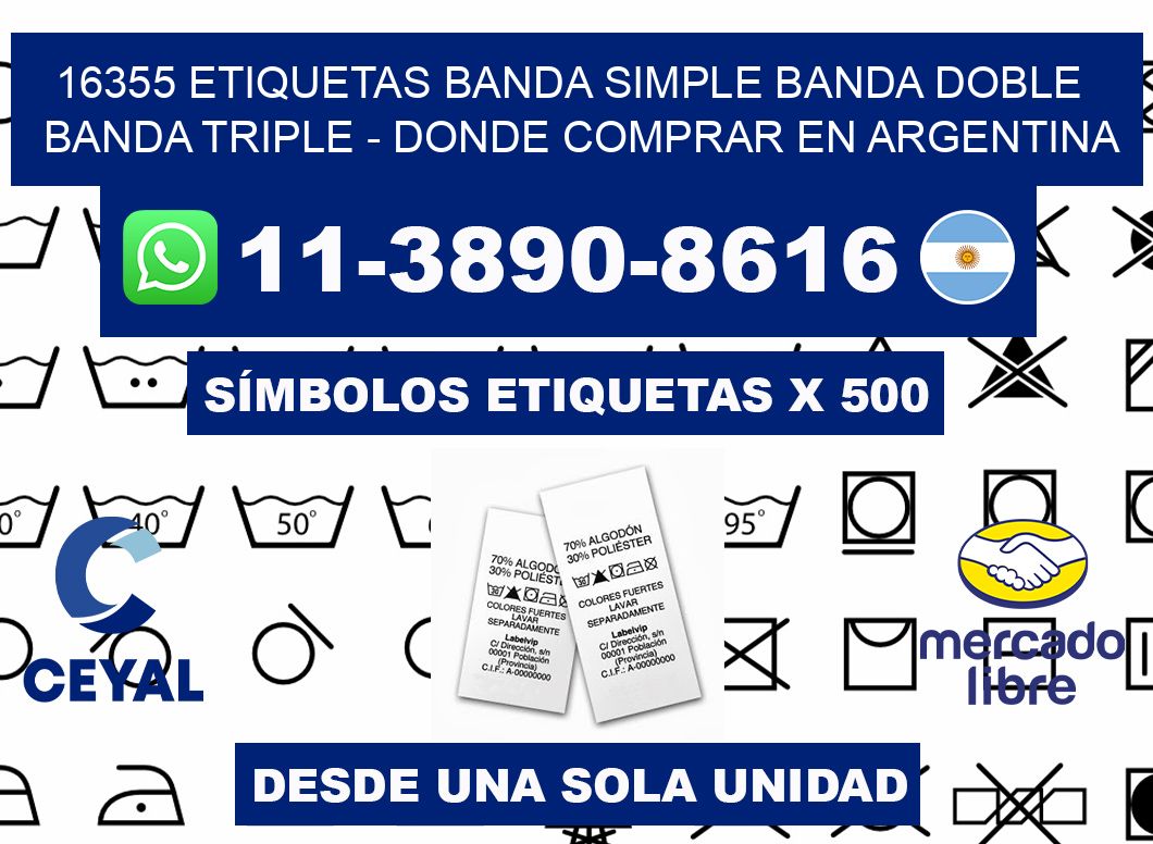 16355 etiquetas banda simple banda doble banda triple - Donde Comprar en Argentina