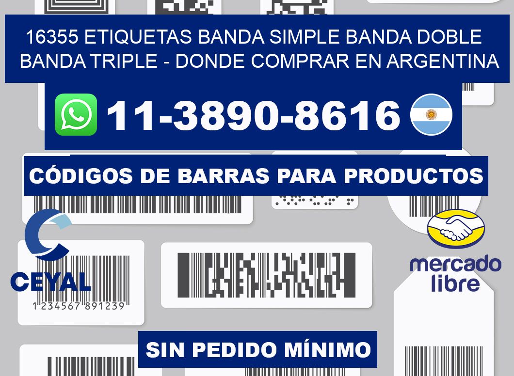 16355 etiquetas banda simple banda doble banda triple - Donde Comprar en Argentina
