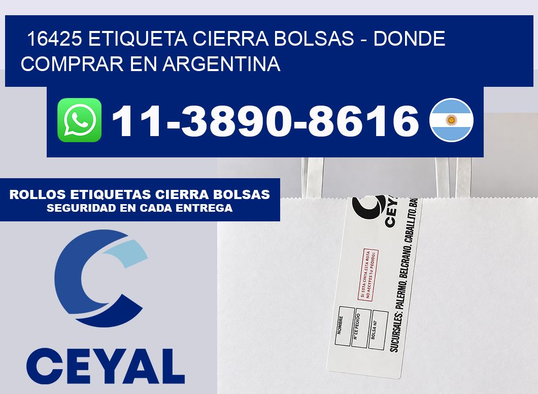 16425 etiqueta Cierra Bolsas – Donde Comprar en Argentina